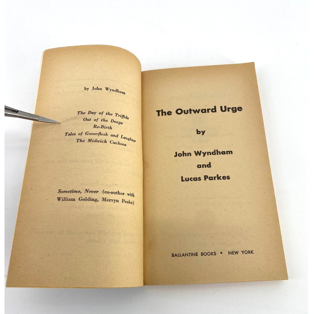The Outward Urge by John Wyndham 1959 Ballantine 341 K 1st Printing Paperback - Picture 6 of 6